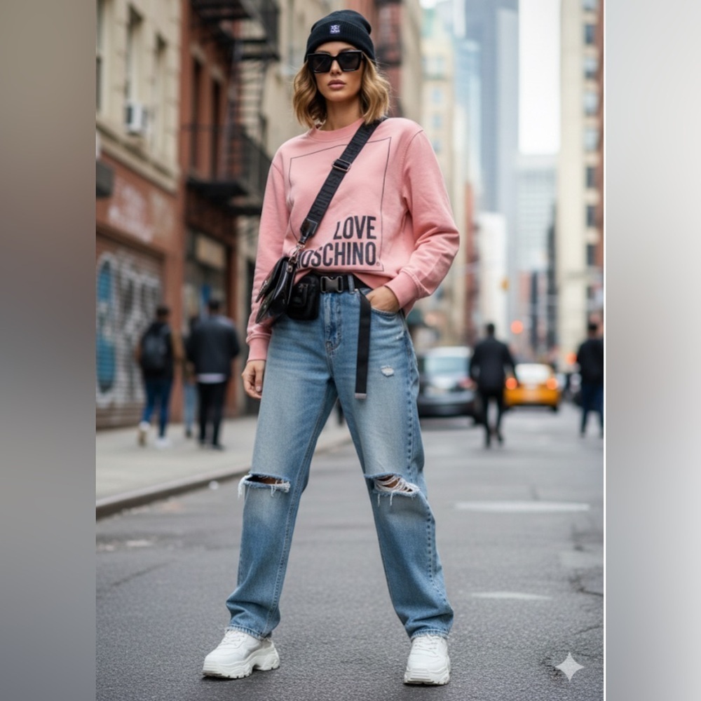 Love Moschino Text Sweatshirt Size S